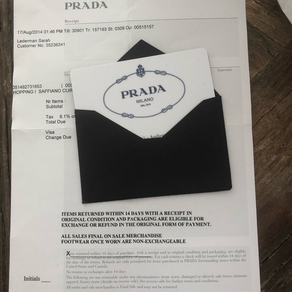 Prada Shopper Saffiano Cuir Nero, large - Picture 4 of 8